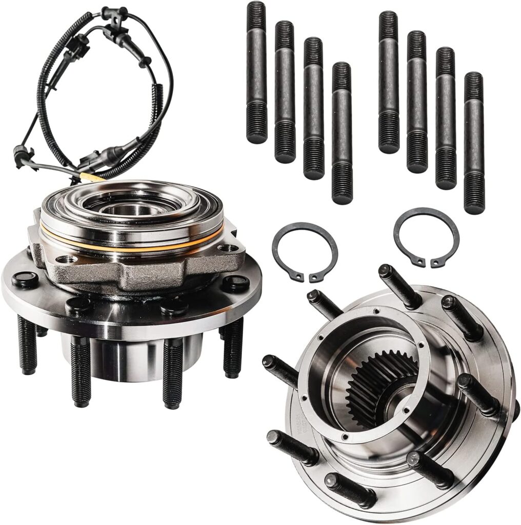 Detroit Axle - 4WD Front Wheel Bearing Hubs for Ford F-250 F-350 Super Duty 2005-2010, 2006 2007 2008 2009 [SRW; w/ABS] Wheel Bearing and Hubs Assembly Replacement