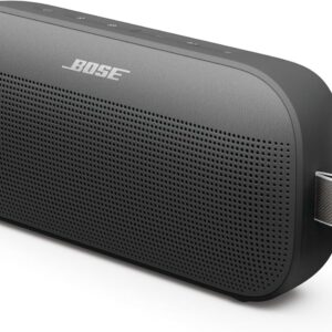 Bose SoundLink Flex Bluetooth Speaker (2nd Gen) – Portable Outdoor Speaker with Hi-Fi Audio, Waterproof and Dustproof, USB-C, Up to 12 Hours Battery Life, Black