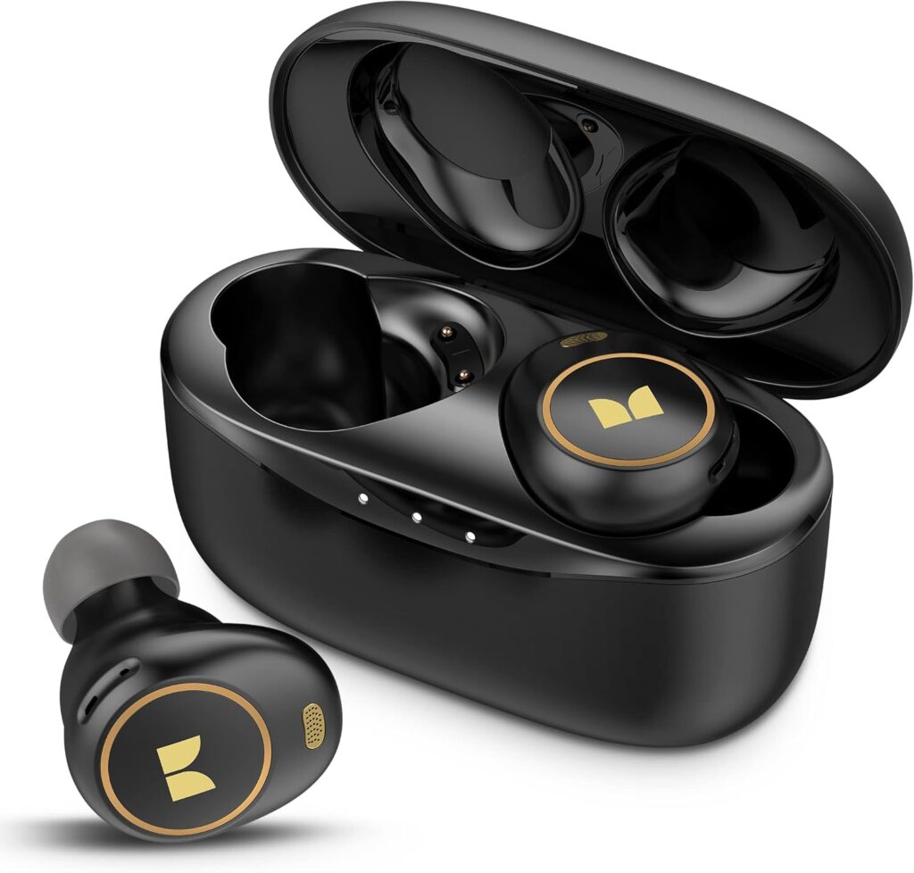 Monster Wireless Earbuds, Achieve 300 AirLinks Bluetooth Headphones Touch Control with Charging Case, Bluetooth Earbuds, Black