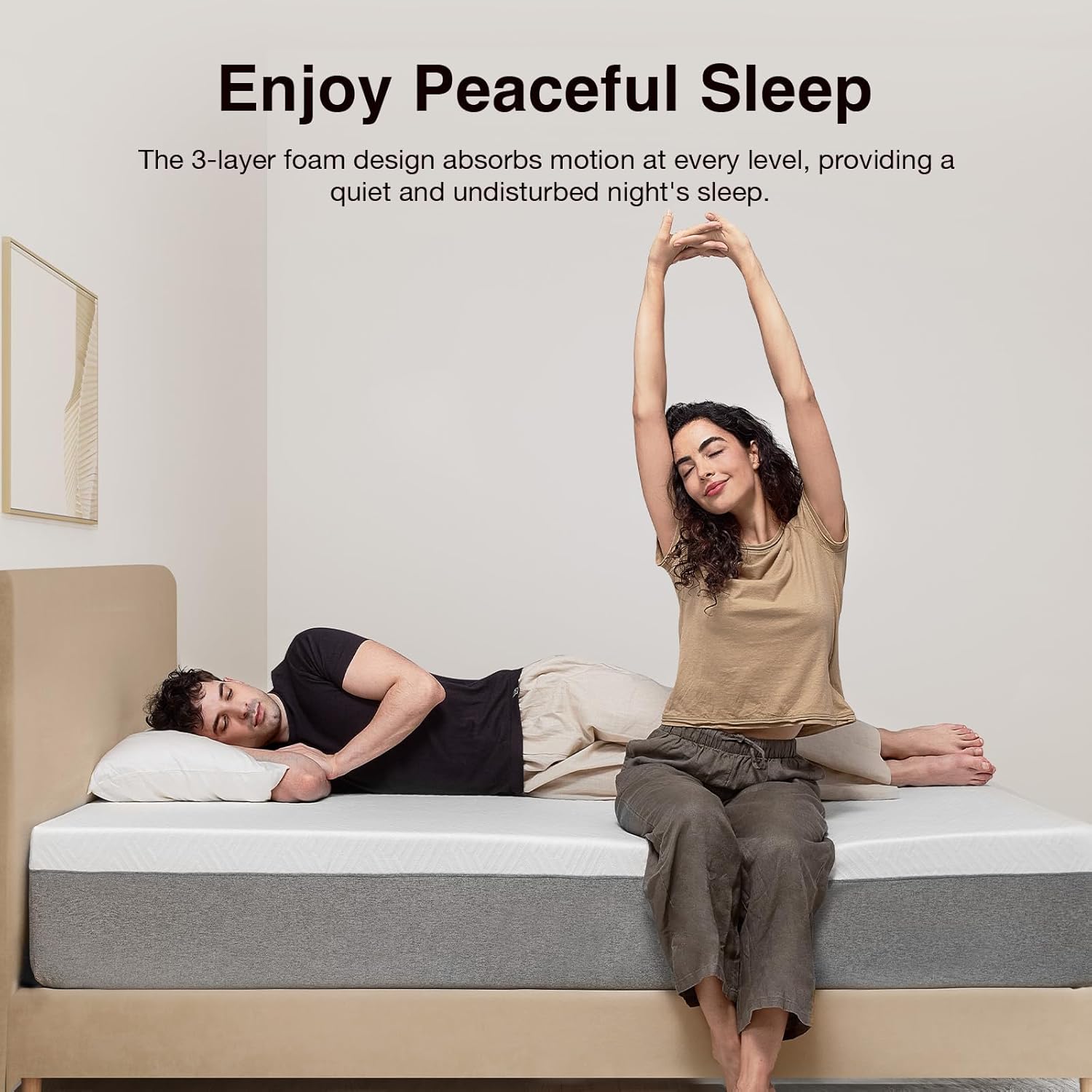 Novilla King Size Mattress, 12 Inch Gel Memory Foam King Mattress for Cool Night & Pressure Relief, Medium Plush Feel with Motion Isolating, Bliss - Image 6