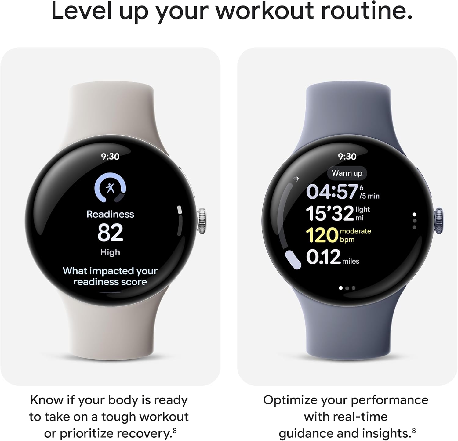 Google Pixel Watch 4 (41mm) - Android Smartwatch with Heart Rate and Sleep Tracking - 30-Hour Battery - Fitness Tracking - Google AI - Polished Silver Aluminum Case - Iris Active Band - Wi-Fi - Image 5