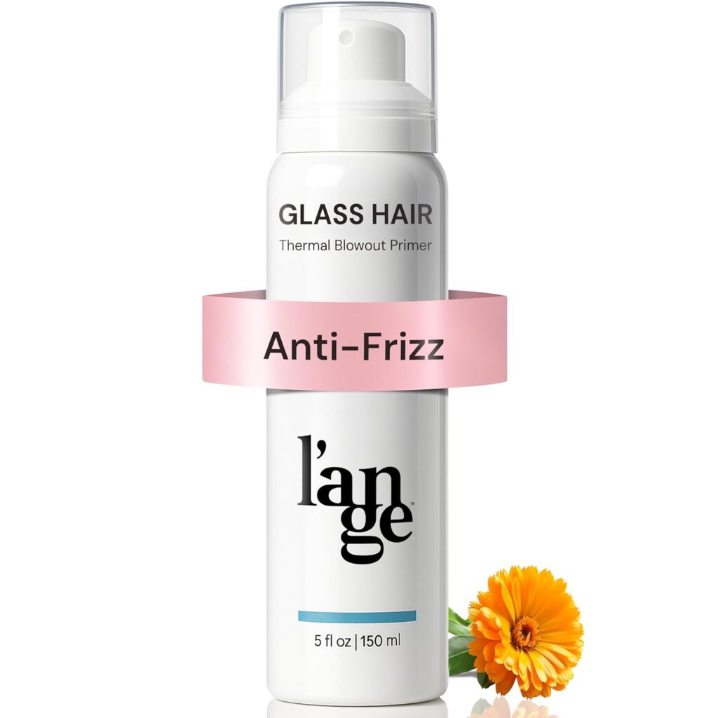 L'ANGE HAIR Glass Hair Thermal Blowout Primer | Heat Protectant Spray for Frizz Control & Shine | Blow Dry Support Styling Mist | For All Hair Types | 5 fl oz