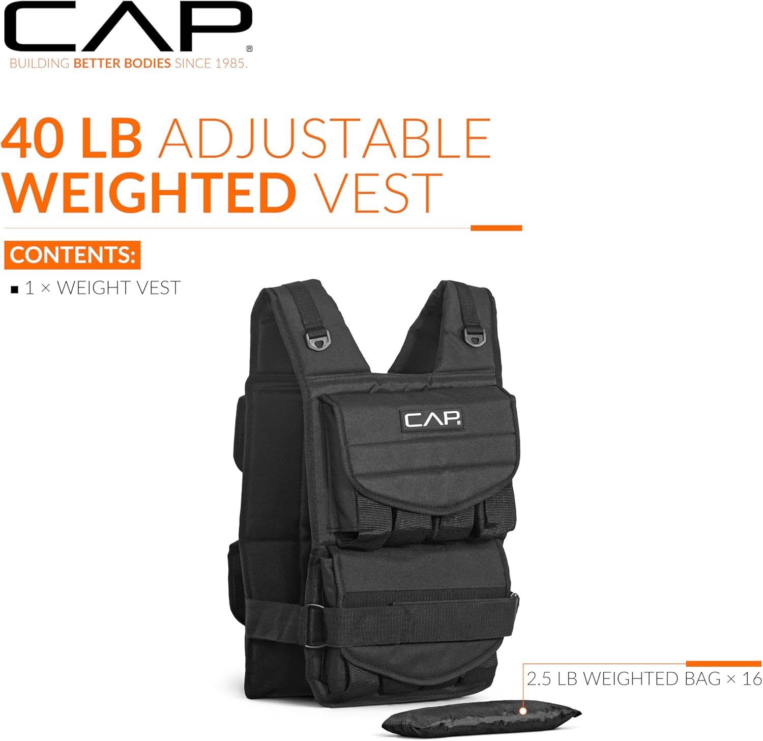 CAP Barbell Adjustable Weighted Vest | Various Sizes - Image 2