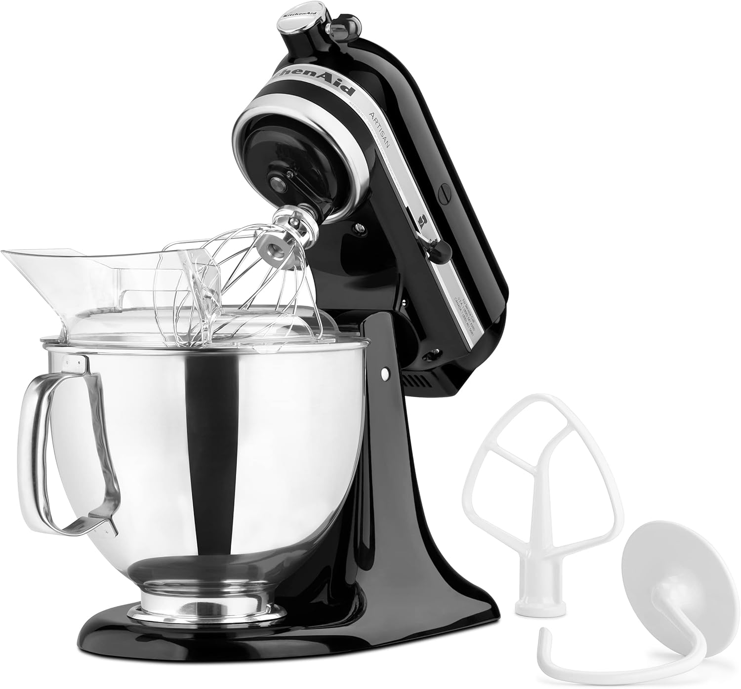 KitchenAid Artisan Series 5 Quart Tilt Head Stand Mixer with Pouring Shield KSM150PS, Onyx Black - Image 3