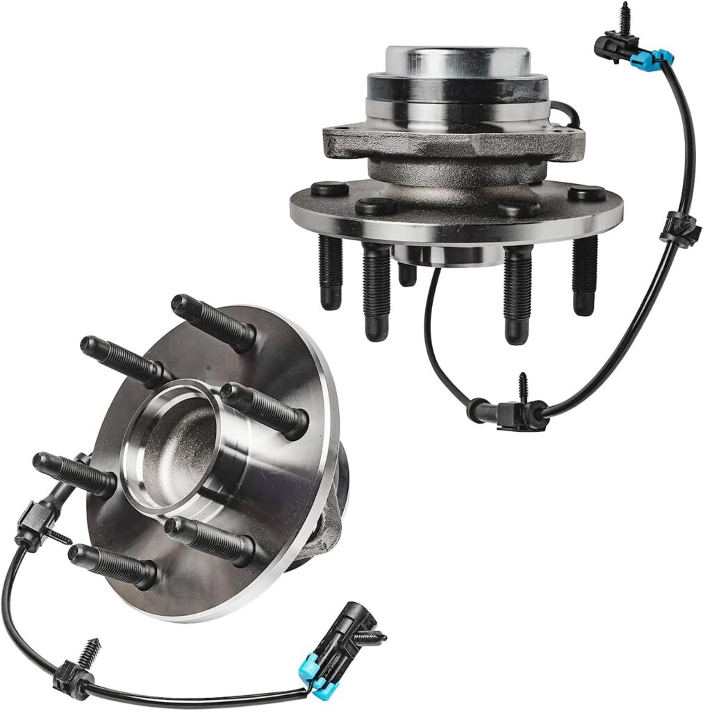 Detroit Axle - Pair 2WD Front Wheel Bearing Hub Assembly for 99-06 Chevy Silverado Sierra 1500, 00-06 Suburban 1500 Tahoe Yukon GMC Yukon XL 1500, 02-06 Cadillac Escalade 6 Lugs W/ABS