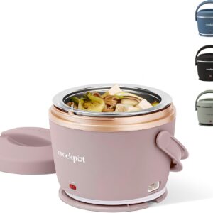 Crock-Pot 20-Ounce Electric Lunch Box, Portable Food Warmer, Blush Pink | Perfect for Travel, Car, On-the-Go | Spill-Free, Dishwasher-Safe