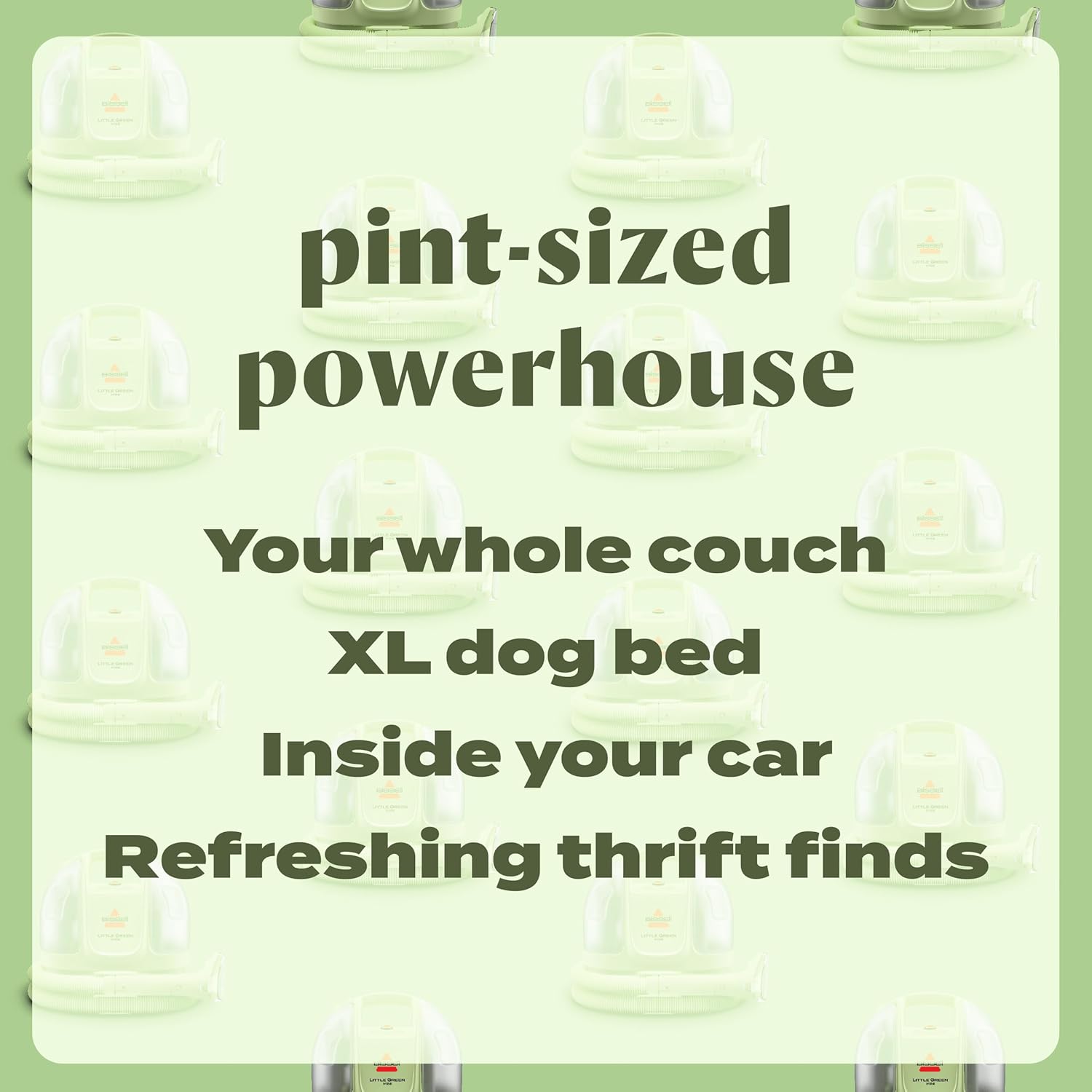 BISSELL Little Green Mini Portable Carpet and Upholstery Deep Cleaner, Car/Auto Detailer, with HydroRinse Self-Cleaning Tool and 4" Tough Stain Tool, Tea Green, 4075 - Image 5