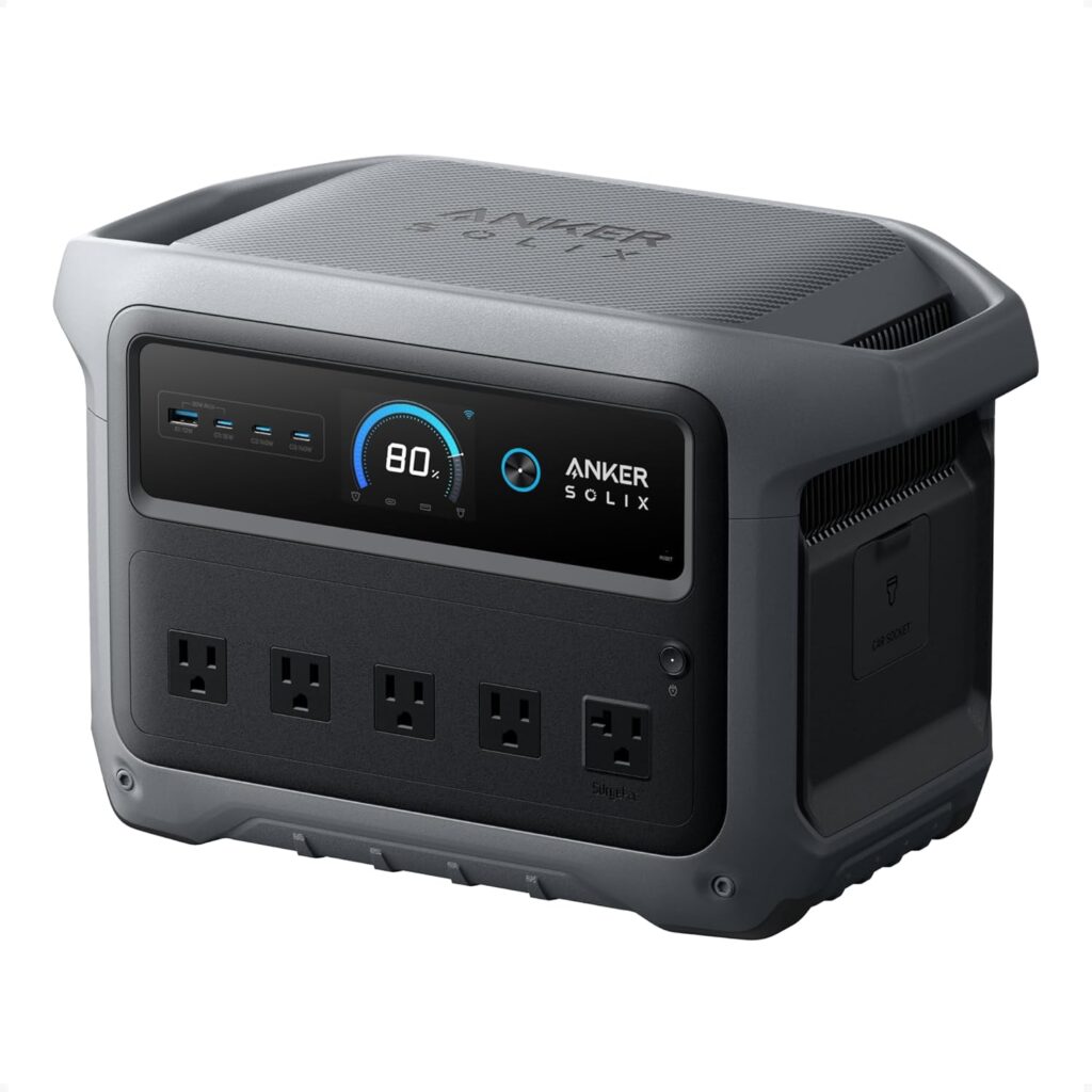 Anker SOLIX C1000 Gen 2 Portable Power Station, 2,000W (Peak 3,000W) Solar Generator, Full Charge in 49 Min, 1,024Wh LiFePO4 Battery for Home Backup, Power Outages, and Camping (Optional Solar Panel)
