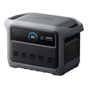Anker SOLIX C1000 Gen 2 Portable Power Station, 2,000W (Peak 3,000W) Solar Generator, Full Charge in 49 Min, 1,024Wh LiFePO4 Battery for Home Backup, Power Outages, and Camping (Optional Solar Panel)