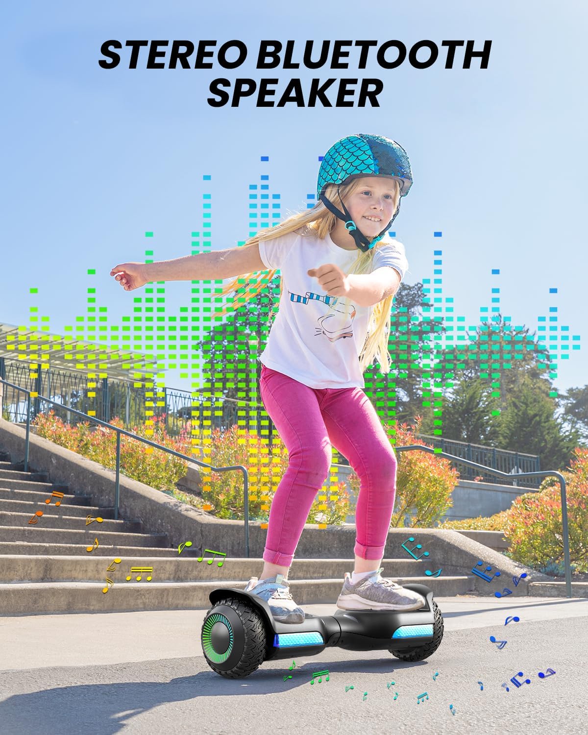Gyroor Self Balancing Scooter New G13 All Terrain Balancing Scooter with LED Lights & 500W Motor, Self Balancing Off Road with Bluetooth for Kids ages 6-12 and Adults - Image 5