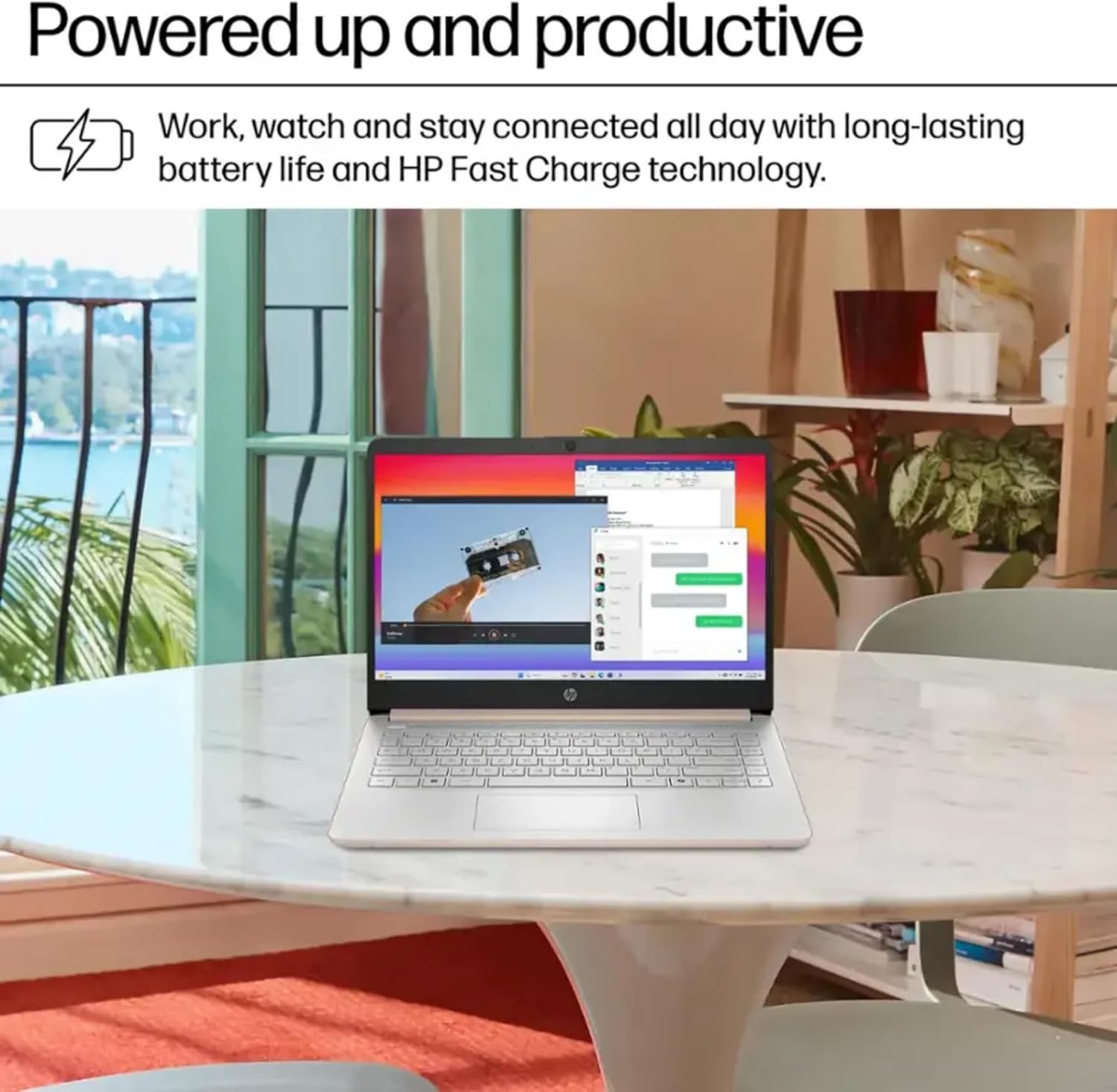 HP Rose Gold Ultrabook 14 Laptop with Office 365, Intel 4-Core CPU, 1.1TB Storage (1TB OneDrive and 64GB Emmc), 8GB RAM, Windows 11, No Mouse - Image 5