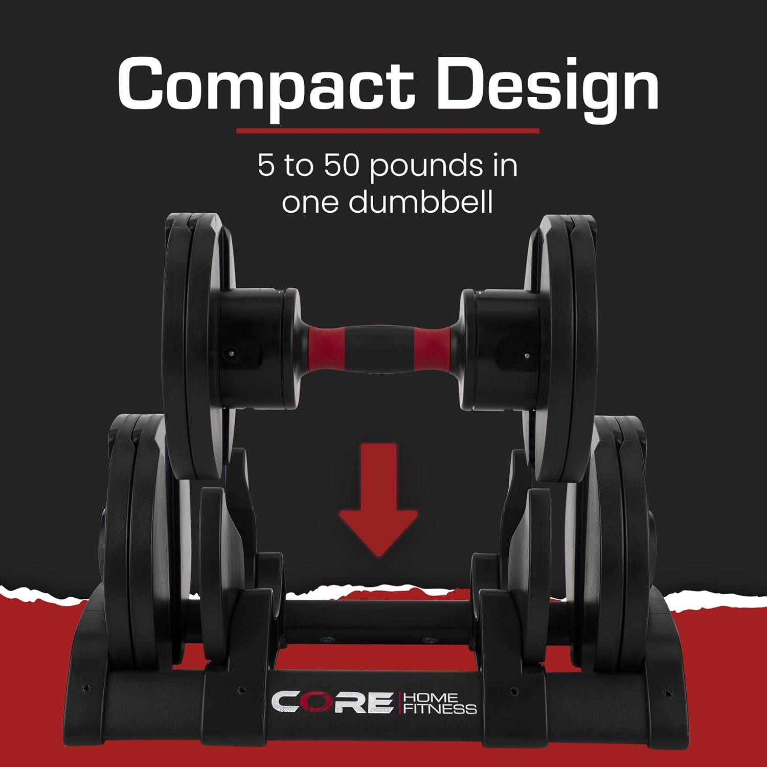 Core Fitness® Adjustable Dumbbell Weight Set by Affordable Dumbbells - Image 5