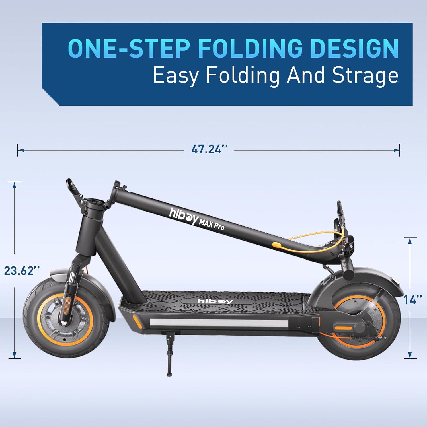 Hiboy S2R Plus/MAX Pro/U2 Pro Electric Scooter, 500W–810W Peak Motor, 19–22 MPH, 22–46.6 Miles Long Range, Foldable Commuter Electric Scooter for Adults - Image 6