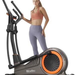 Niceday Elliptical Machine, Elliptical Exercise Machine for Home with Hyper-Quiet Magnetic Driving System, Elliptical Trainer with 15.5IN & 20IN Stride, 16 Resistance Levels, 500LBS Loading Capacity