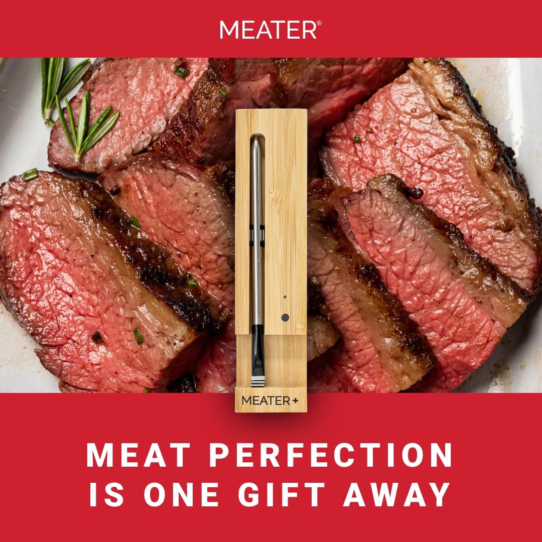 MEATER Plus: Smart Bluetooth Wireless Meat Thermometer Digital | BBQ, Grill, Oven, Smoker, Air Fryer, Kitchen | Perfect for Steak, Chicken, Turkey, and More | Delicious Recipes in App - Image 9