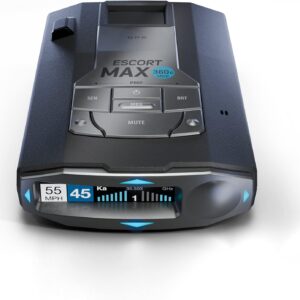 Escort MAX 360c MKII Laser Radar Detector – Dual-Band Wi-Fi and Bluetooth Enabled, 360° Directional Arrows, Exceptional Range, Shared Alerts, Apple CarPlay and Android Auto Compatible, Black