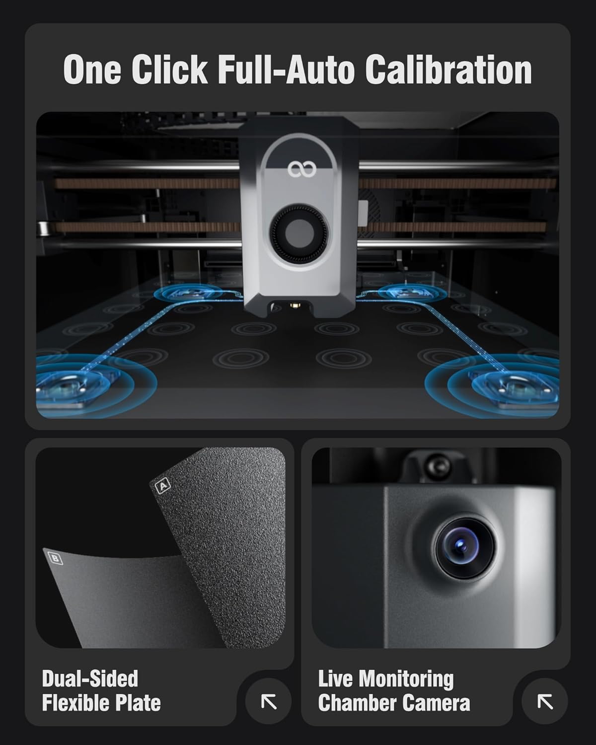 ELEGOO Centauri Carbon 3D Printer, CoreXY 500mm/s High Speed Printing with Auto Calibration, 320°C Nozzle and Built-in Camera, Ready to Print Out of The Box, 256x256x256mm Printing Size - Image 7