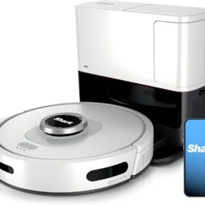 Shark AI Ultra Voice Control Robot Vacuum with Matrix Clean Navigation, Home Mapping, 60-Day Capacity, XL Self-Empty Base for Homes with Pets, Carpet & Hard Floors, Cool Grey
