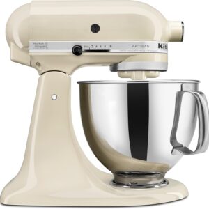 KitchenAid Artisan Series 5 Quart Tilt Head Stand Mixer with Pouring Shield KSM150PS, Almond Cream