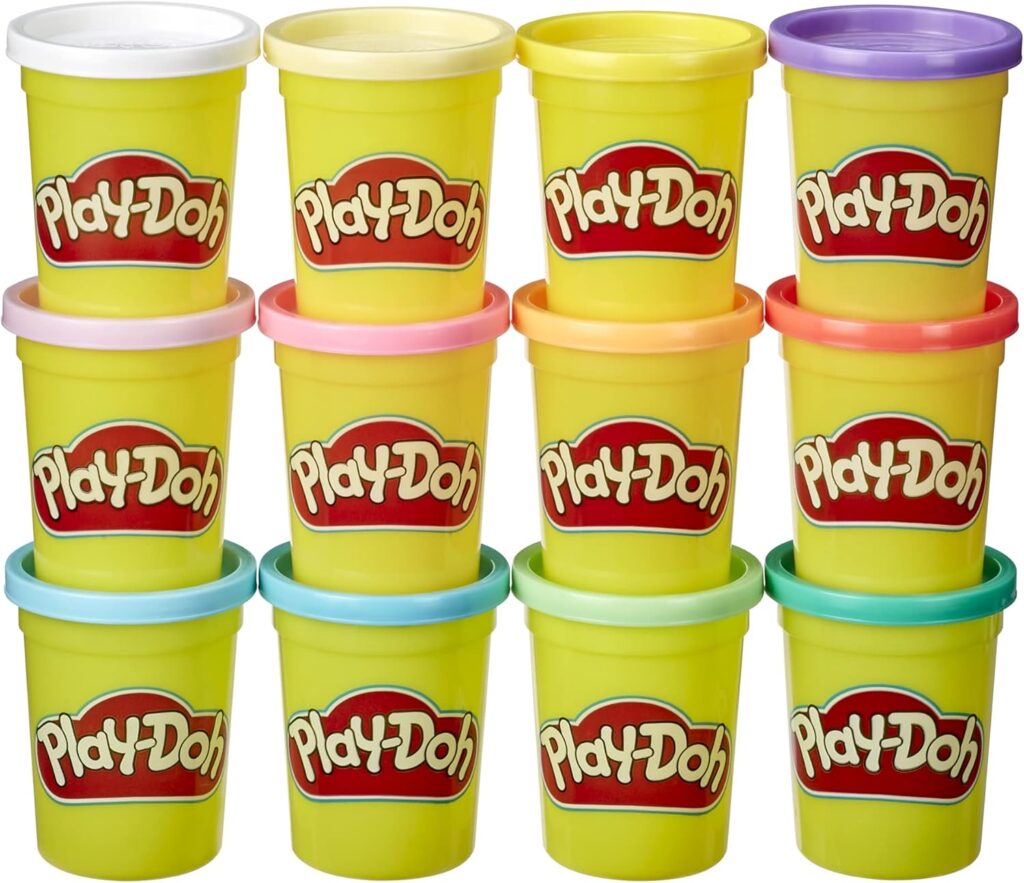 Play-Doh Pastel Colors Bulk 12-Pack of 4-Ounce Cans, Party Favors, Kids Arts & Crafts, Back to School Gifts & Prizes, Preschool Toys, Ages 2+ (Amazon Exclusive)