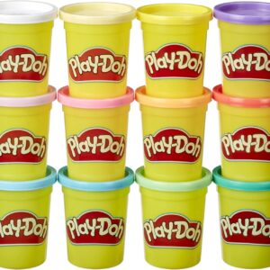 Play-Doh Pastel Colors Bulk 12-Pack of 4-Ounce Cans, Party Favors, Kids Arts & Crafts, Back to School Gifts & Prizes, Preschool Toys, Ages 2+ (Amazon Exclusive)