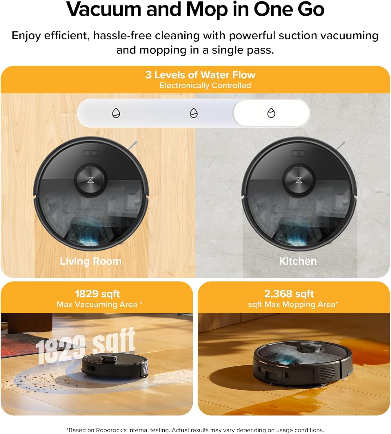 roborock Q7 M5+ Robot Vacuum and Mop, Upgraded from Q5 Max+, Up to 7-9 Weeks Self-Empty, 10000Pa Suction, Dual Anti-Tangle System for Pet Hair & Carpet, PreciSense LiDAR Navigation, App Control, Black - Image 5
