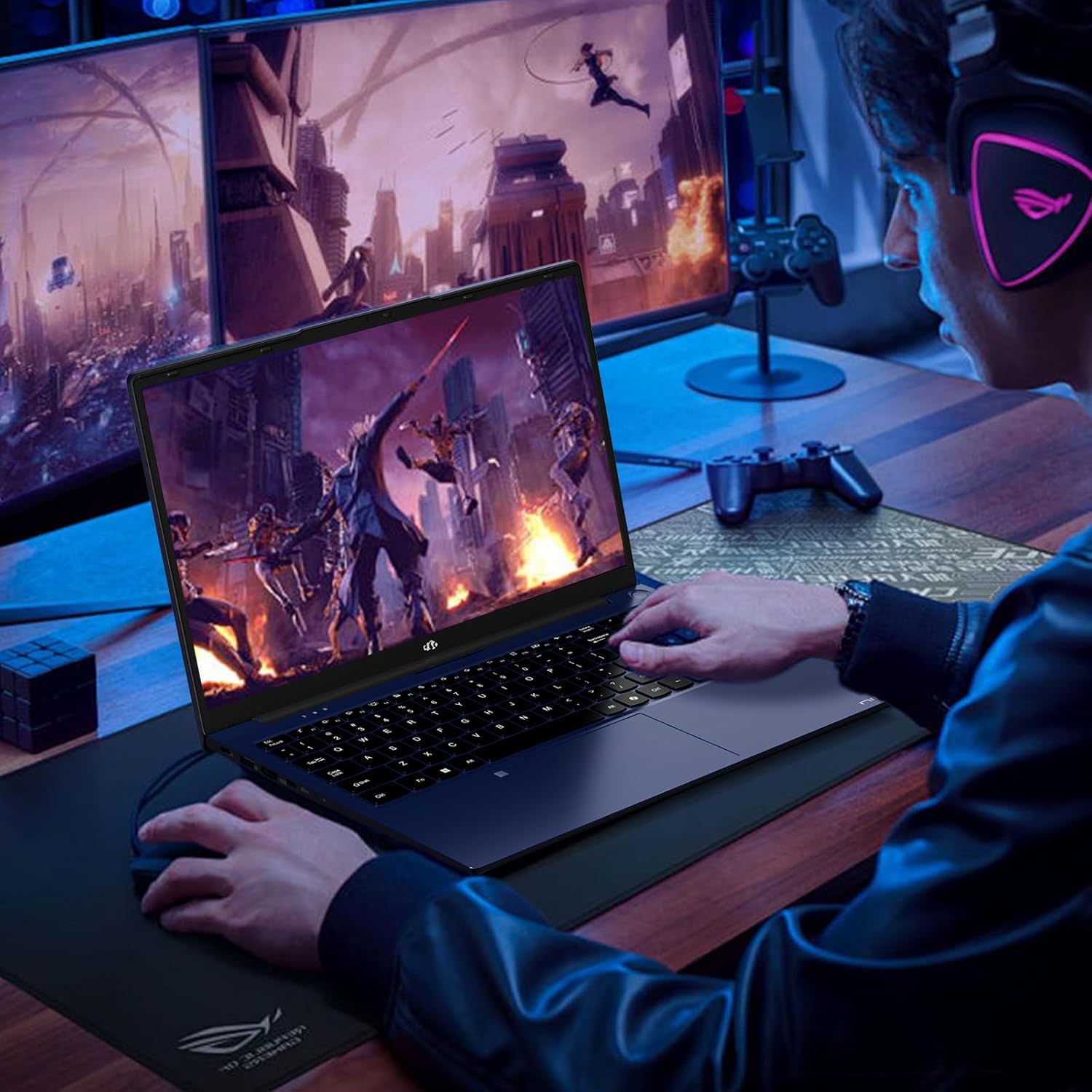 NIMO 15.6" FHD Light-Gaming-Laptop, 8 Cores AMD Ryzen 7 Pro 6850U 32GB LPDDR5 RAM 1TB SSD (Beat i7-1360P Up to 4.7GHz) GPU AMD Radeon 680M IPS Computer with 100W Type-C Backlit Keyboard Fingerprint - Image 7