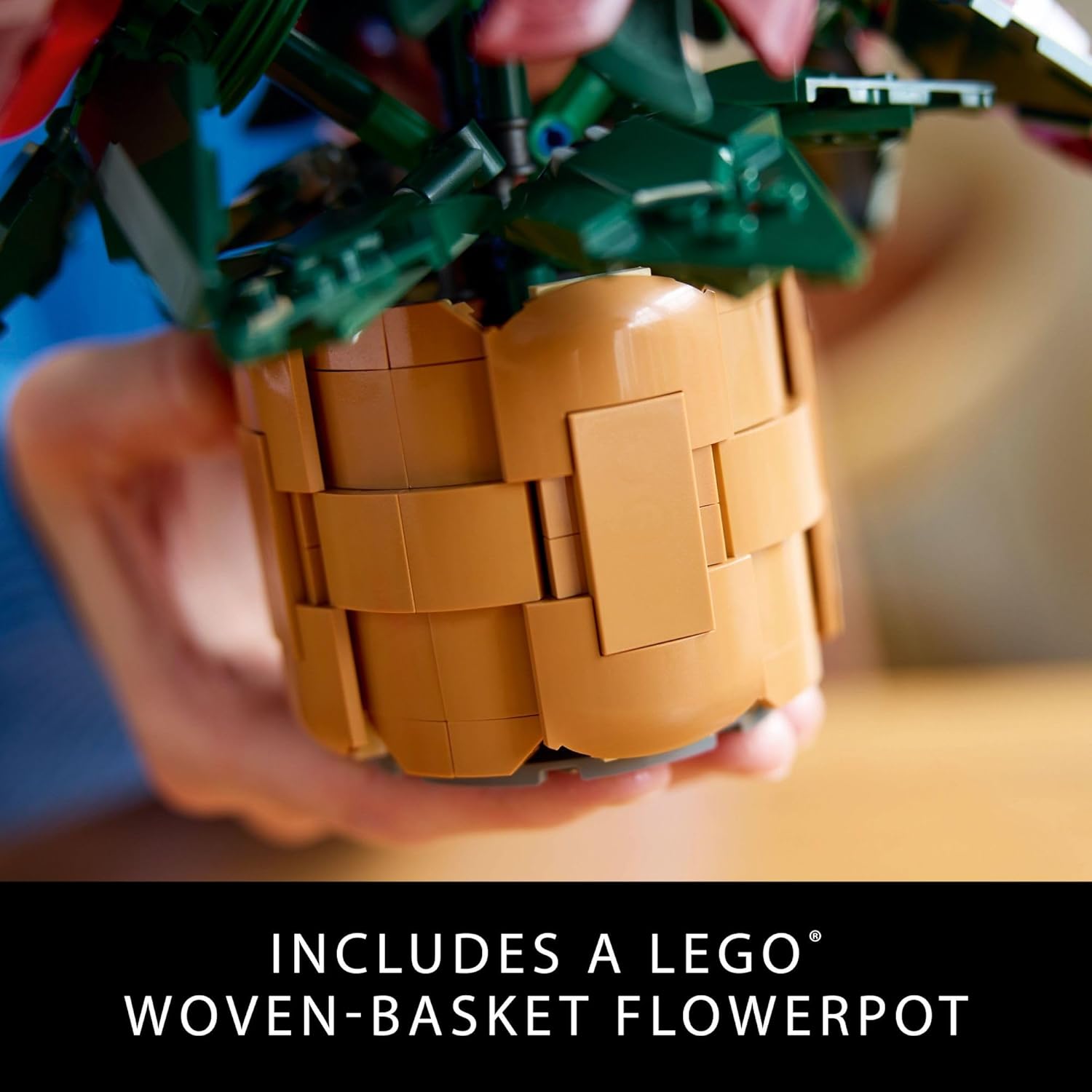 LEGO Icons Poinsettia Building Sets for Adults - Artificial Flowers for Decoration - Christmas Flowers for Table Centerpiece - 10370 - Image 4