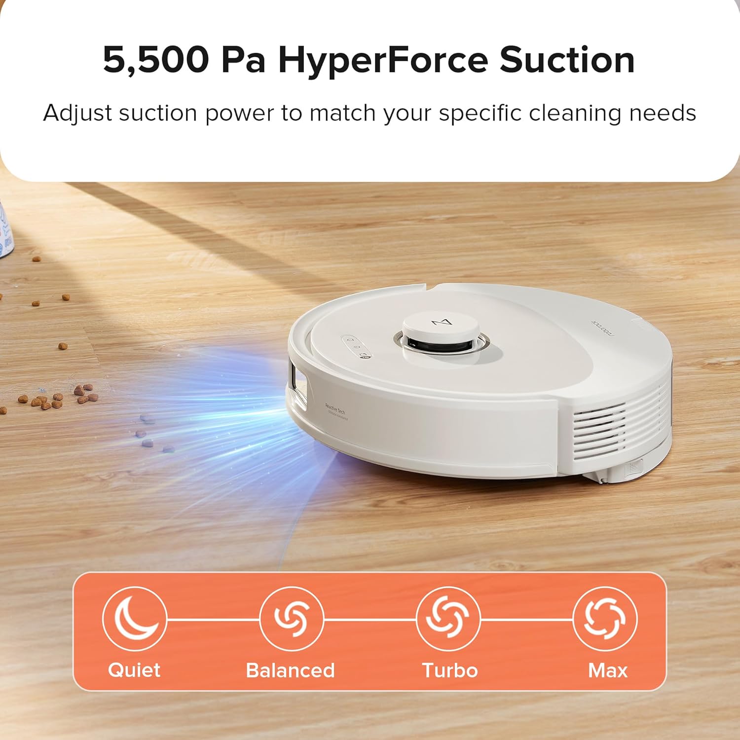 roborock Q8 Max Robot Vacuum and Mop Cleaner, DuoRoller Brush, 5500Pa Strong Suction, Lidar Navigation, Obstacle Avoidance, Multi-Level Mapping, Perfect for Pet Hair - Image 7