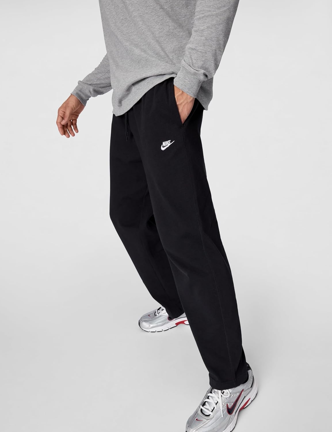 Nike Men's Sportswear Club Knit Open-Hem Pants - Image 6