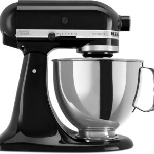 KitchenAid Artisan Series 5 Quart Tilt Head Stand Mixer with Pouring Shield KSM150PS, Onyx Black