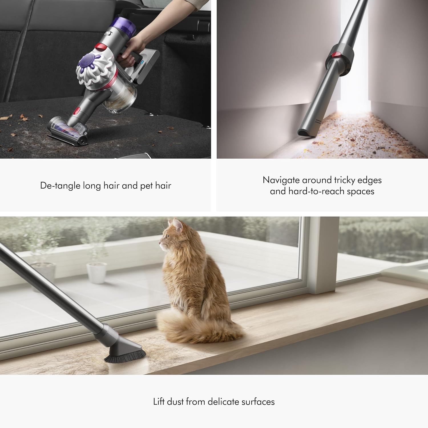 Dyson V8 Plus Cordless Vacuum, Cleans Hard Floors and Carpets, Detangles, Converts to Handheld, 115AW, 2 Power Modes, Up to 40 Minutes¹ - Image 4