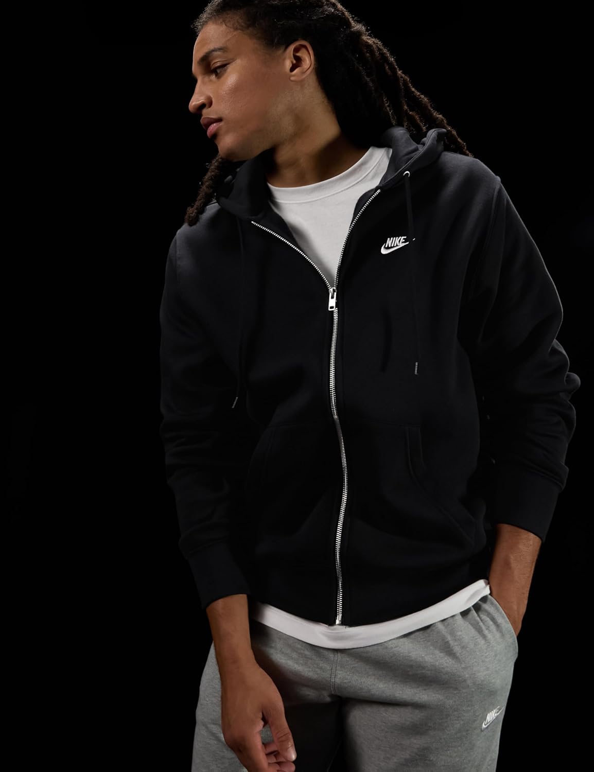 Nike Men's Club Full-Zip Fleece Hoodie - Image 2