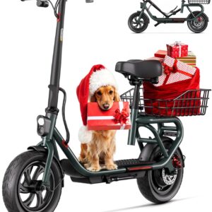 SISIGAD Electric Scooter, 8.5″/10″/12″ Tires, Peak 500W/700W Motor, 19/25Mph, 15/30 Miles Long Range, Folding Scooter Adults for Commuting