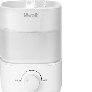 LEVOIT Top Fill Humidifiers for Bedroom, 2.5L Tank for Large Room, Easy to Fill & Clean, 28dB Quiet Cool Mist Air Humidifier for Home Baby Nursery & Plants, Auto Shut-off and BPA-Free for Safety, 25H