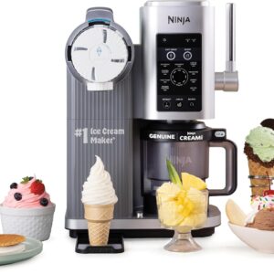 Ninja CREAMi Scoop & Swirl Ice Cream and Soft Serve Maker, Sorbet, Milkshake, Frozen Yogurt, Low Calories Program & More, 13-in-1, Soft Serve Handle & (2) CREAMi 2-in-1 16oz Pints, NC701