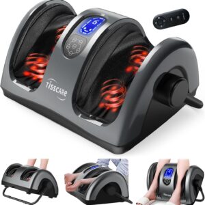 TISSCARE Shiatsu Foot Massager with Heat, FSA Eligible HSA Foot Massager for Plantar Fasciitis, Neuropathy, Circulation and Pain Relief, Massage Feet at Home/Office, Gift for Men and Women