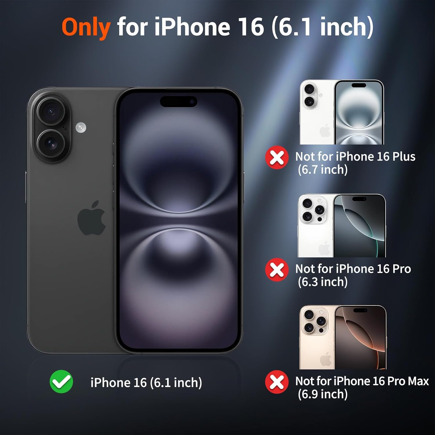 SUPFINE Magnetic for iPhone 16 Case (Compatible with MagSafe) (Military Grade Drop Protection) Translucent Matte Shockproof with Anti-Fingerprint Phone Cover,Black - Image 2