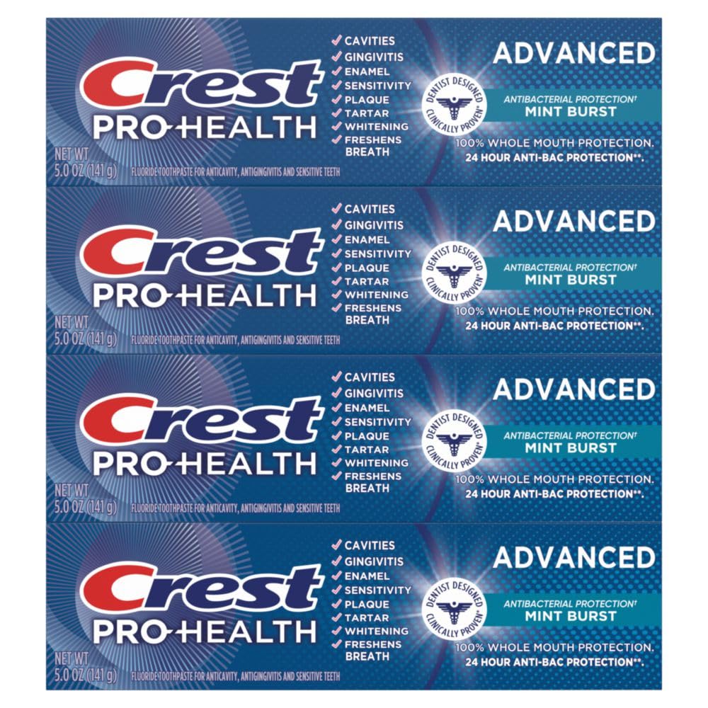 Crest Pro-Health Advanced Antibacterial Protection Toothpaste - Pack of 4, 5 Oz Tubes - Image 6