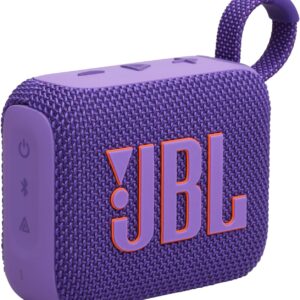 JBL Go 4 – Ultra-Portable, Waterproof and Dustproof Bluetooth Speaker, Big JBL Pro Sound with Punchy bass, 7-Hour Built-in Battery, Made in Part with Recycled Materials (Purple)