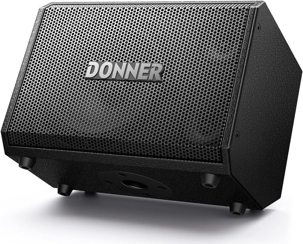 Donner MT-1 Portable PA System, 300W Wireless BT Speaker Sound Amplifier, 4-6h Outdoor Use, with Two 2.5" Trebles, 8" Woofer, Support TRS 6.35/USB/AUX/Mic Inputs