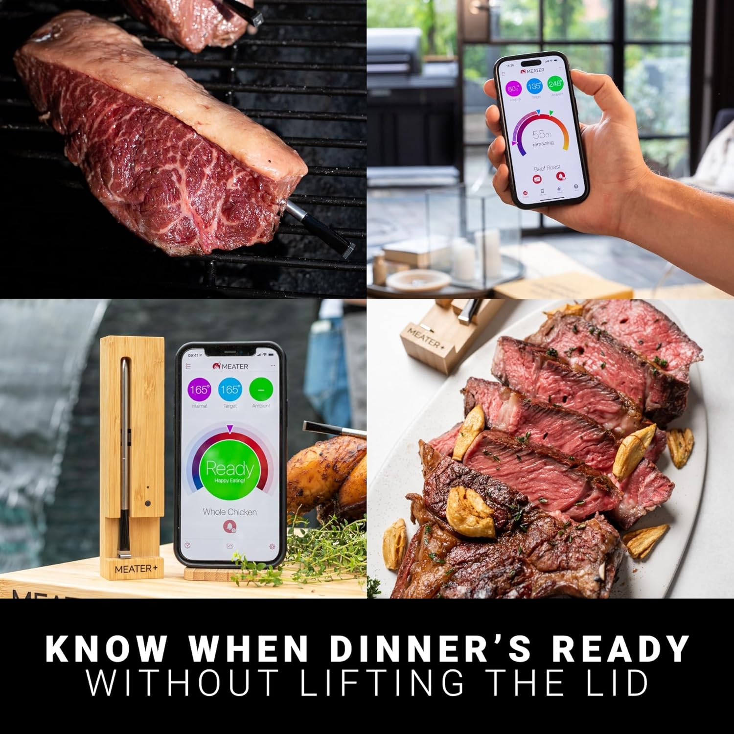 MEATER Plus: Smart Bluetooth Wireless Meat Thermometer Digital | BBQ, Grill, Oven, Smoker, Air Fryer, Kitchen | Perfect for Steak, Chicken, Turkey, and More | Delicious Recipes in App - Image 4