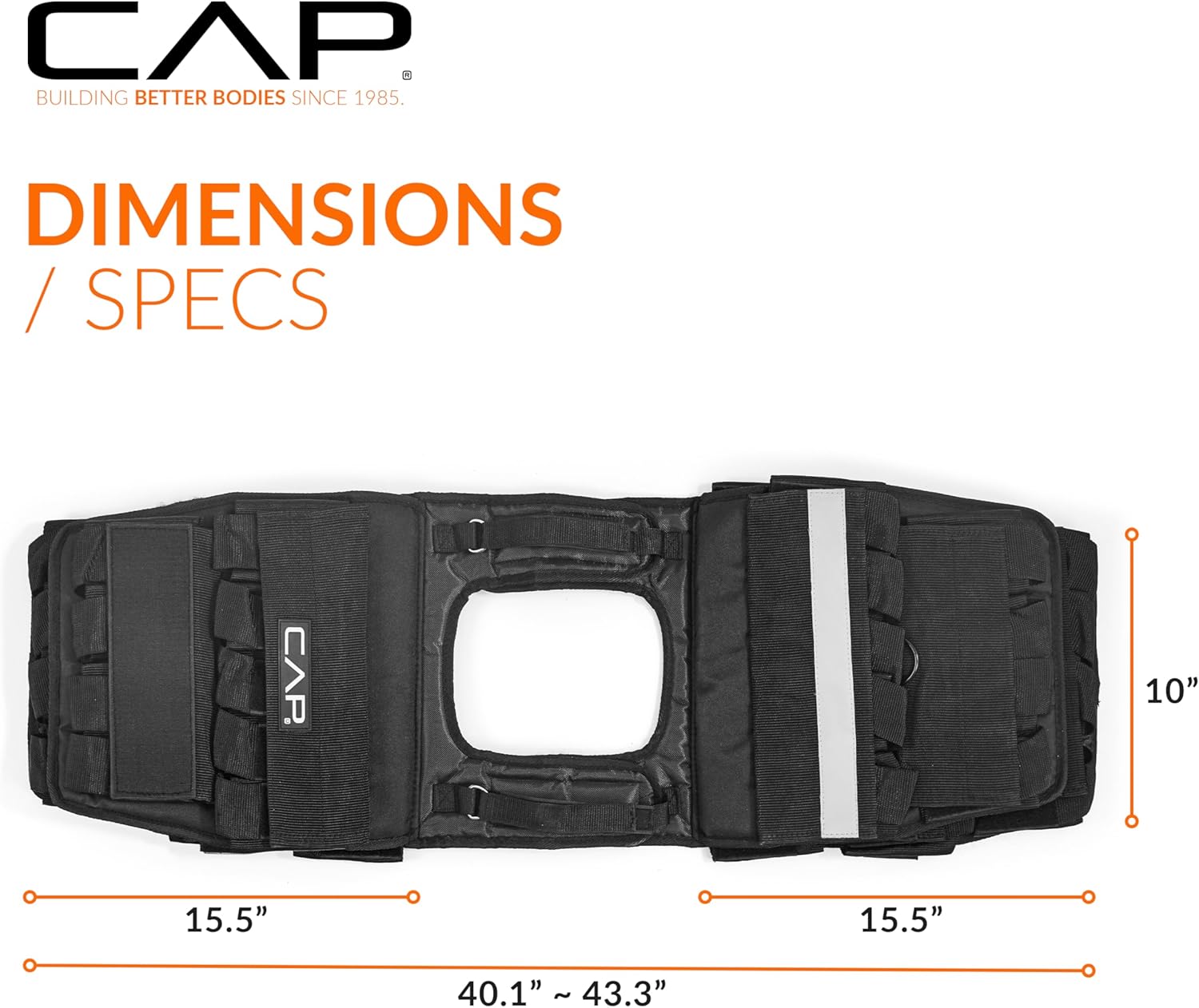 CAP Barbell Adjustable Weighted Vest | Various Sizes - Image 5