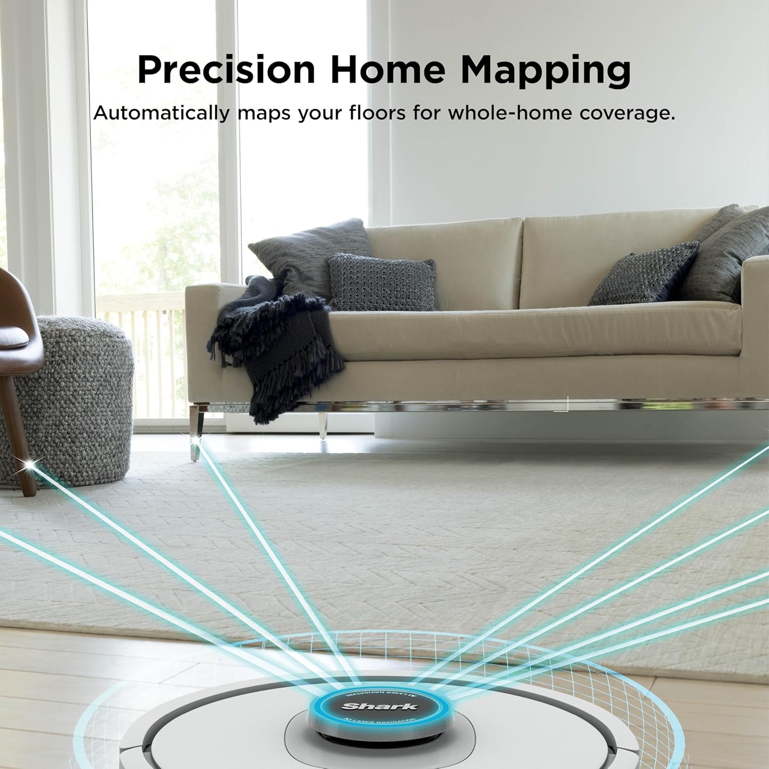 Shark AI Ultra Voice Control Robot Vacuum with Matrix Clean Navigation, Home Mapping, 60-Day Capacity, XL Self-Empty Base for Homes with Pets, Carpet & Hard Floors, Cool Grey - Image 5