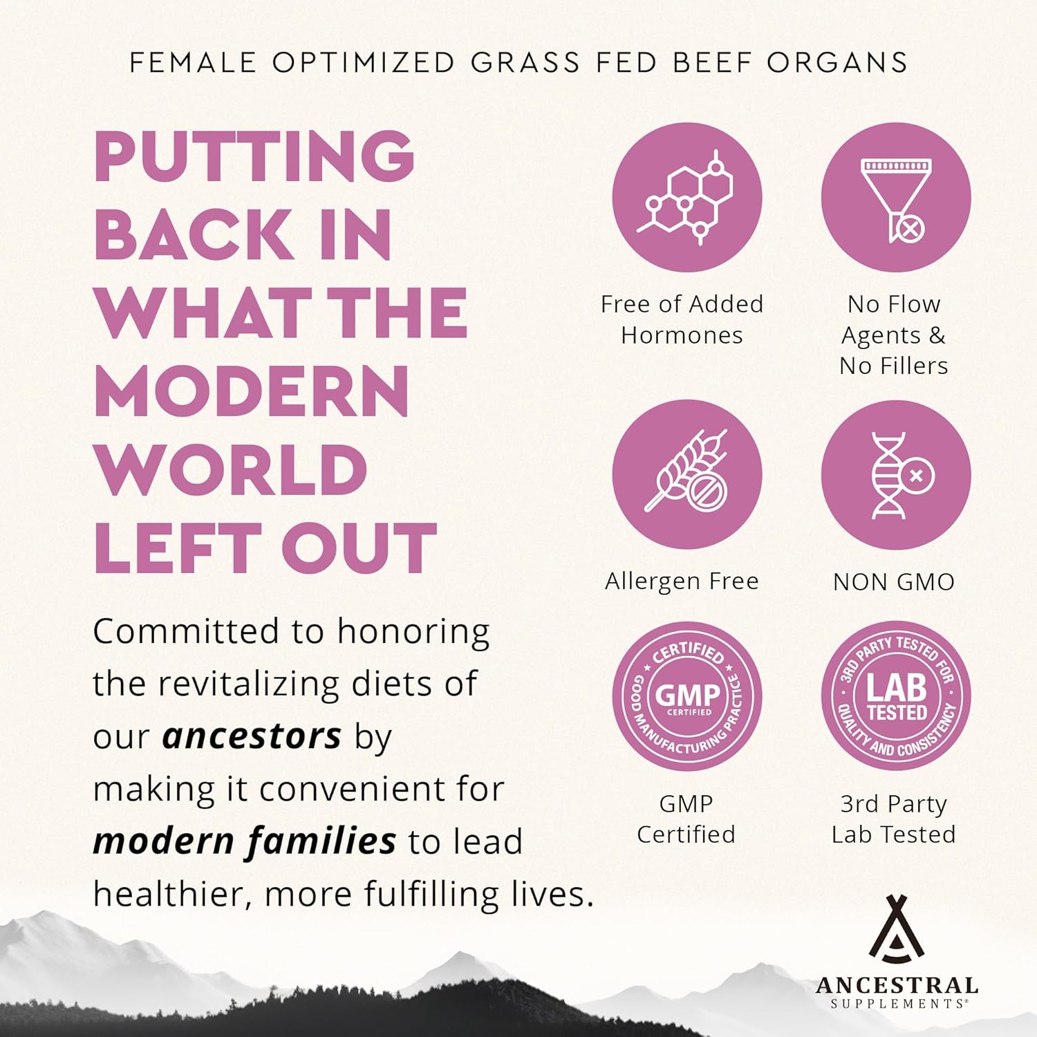 Beef Organ Supplement for Women – Supports Hormone Balance, Energy & Wellness – Grass Fed, Pasture Raised Superfood – Liver, Heart, Kidney, Bone Marrow – Collagen, CoQ10, B12 – Female Support Blend - Image 5