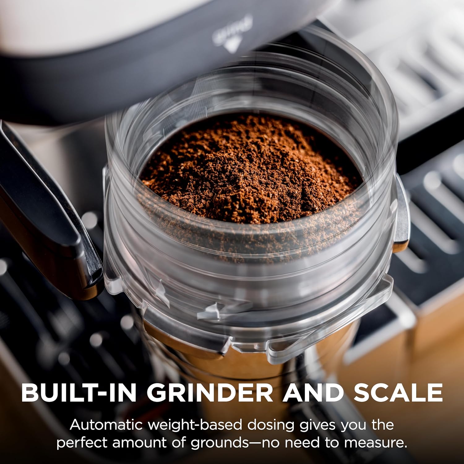 Ninja Luxe Café 3-in-1 Espresso, Drip Coffee and Cold Brew Machine | Intergrated Coffee Grinder, Milk Frother, Assisted Tamper & Built-In Espresso Accessory Storage | Stainless Steel | ES601 - Image 5