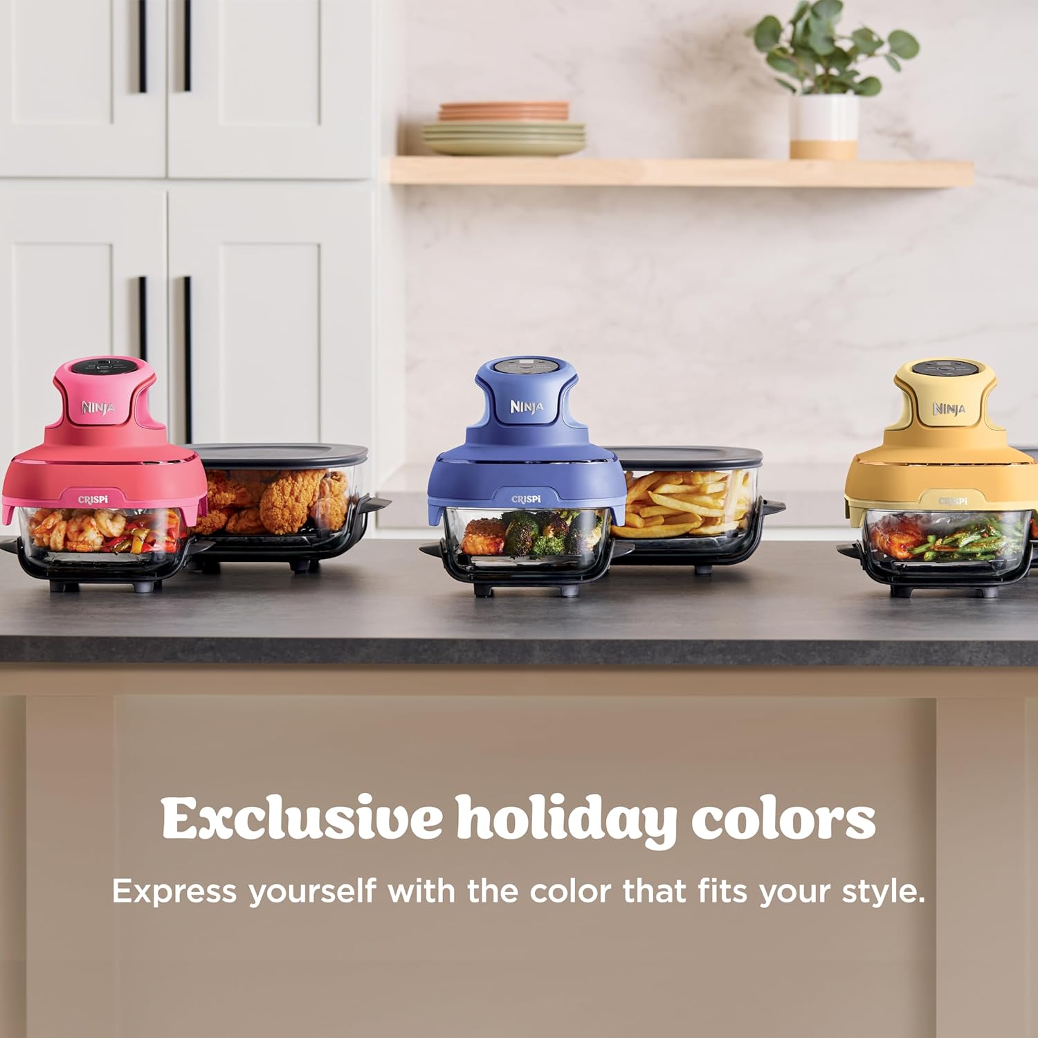 Ninja | Air Fryer | Crispi 4-in-1 Portable Cooking System | 4QT & 6 Cup Glass Containers, Crisper Plates & Storage Lids Included | Microwave, Freezer & Dishwasher Safe | Frosted Lilac | FN101PR - Image 2