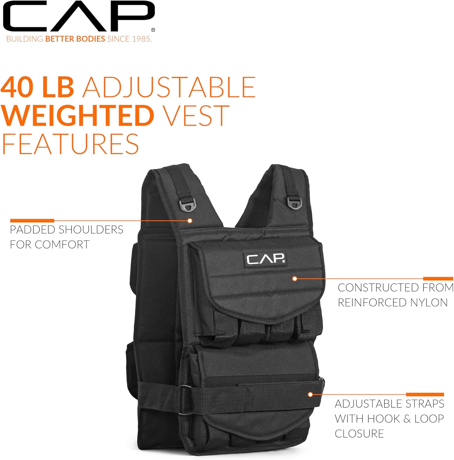 CAP Barbell Adjustable Weighted Vest | Various Sizes - Image 3