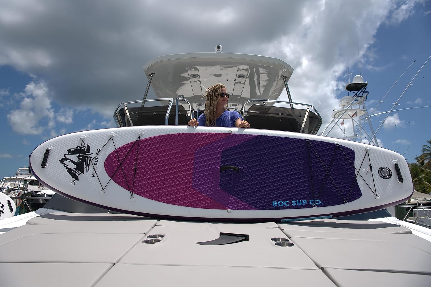 Roc Inflatable Stand Up Paddle Board 10' 6" with Premium SUP Paddle Board Accessories, Wide Stable Design, Non-Slip Comfort Deck for Youth & Adults - Image 6