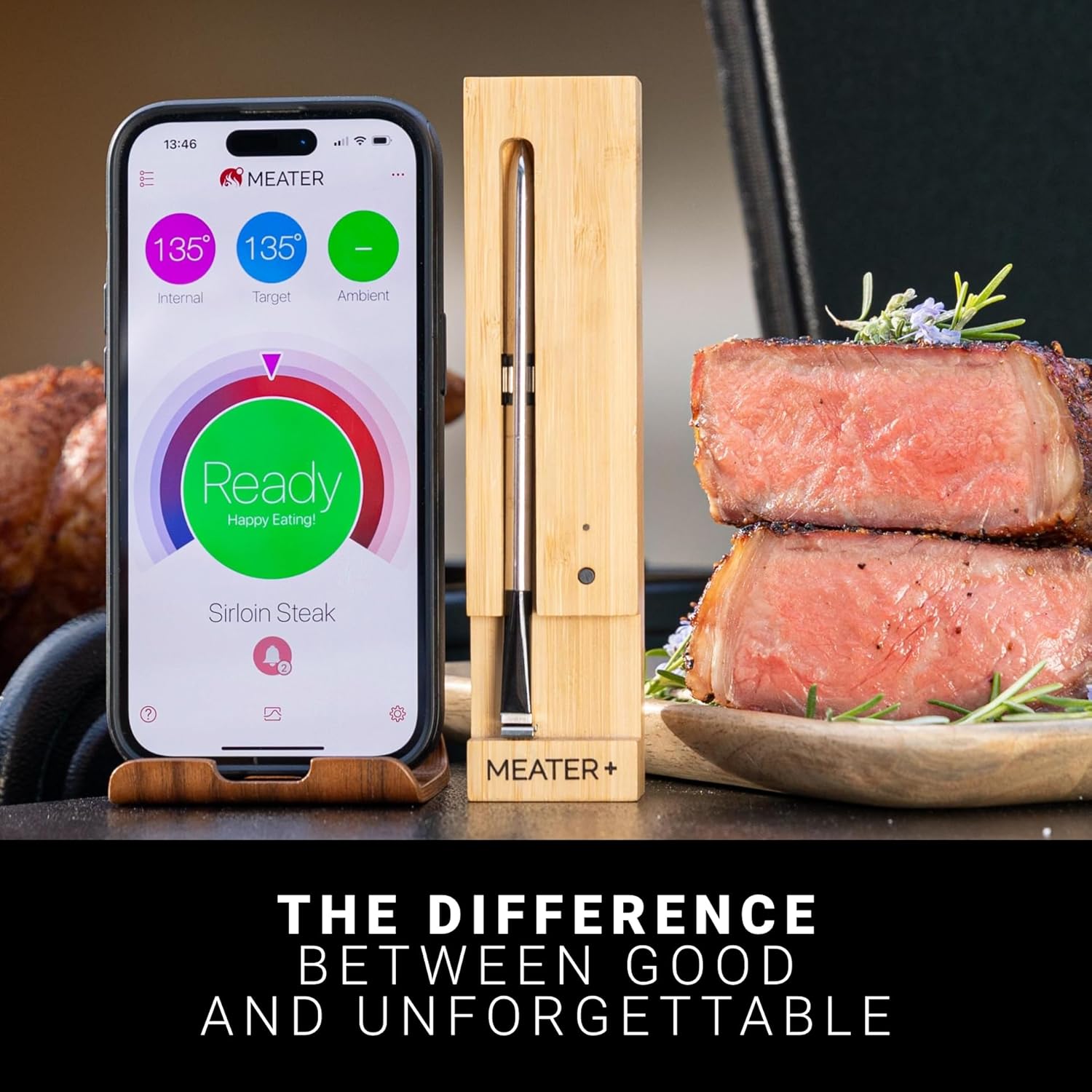 MEATER Plus: Smart Bluetooth Wireless Meat Thermometer Digital | BBQ, Grill, Oven, Smoker, Air Fryer, Kitchen | Perfect for Steak, Chicken, Turkey, and More | Delicious Recipes in App - Image 7